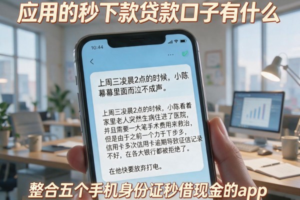 应用的秒下款贷款口子有什么，整合五个手机身份证秒借现金的app