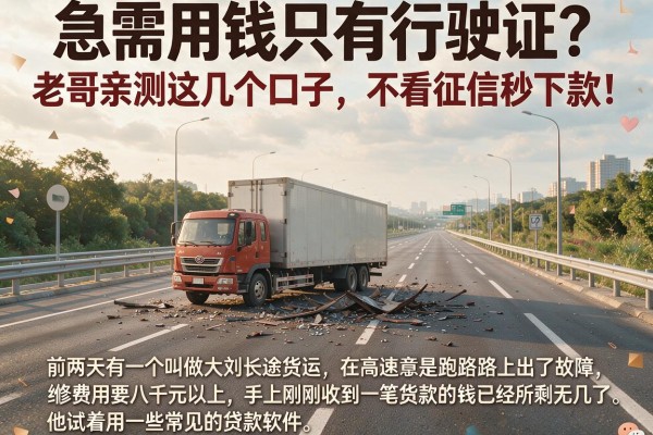 急需用钱只有行驶证？老哥亲测这几个口子，不看征信秒下款！