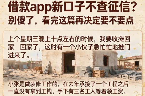 借款app新口子不查征信？别傻了，看完这篇再决定要不要点