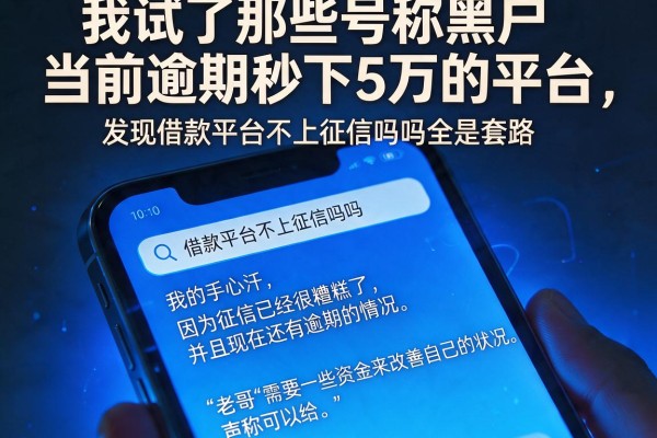 我试了那些号称黑户当前逾期秒下5万的平台，发现借款平台不上征信吗吗全是套路