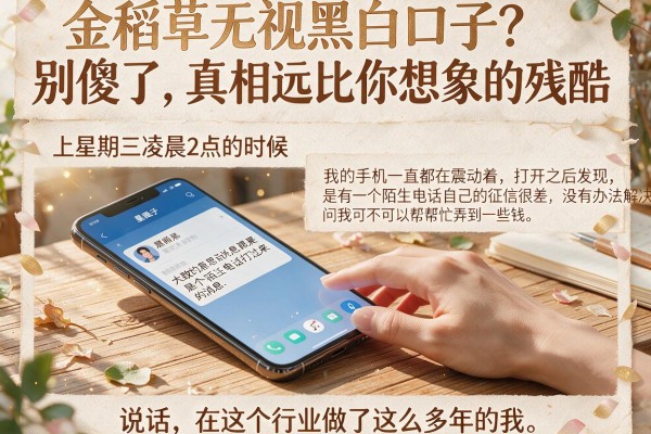 金稻草无视黑白口子？别傻了，真相远比你想象的残酷