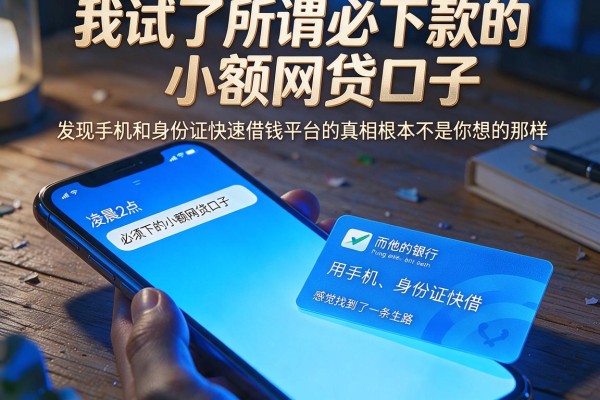 我试了所谓必下款的小额网贷口子，发现手机和身份证快速借钱平台的真相根本不是你想的那样