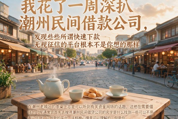我花了一周深扒潮州民间借款公司，发现那些所谓快速下款无视征信的平台根本不是你想的那样