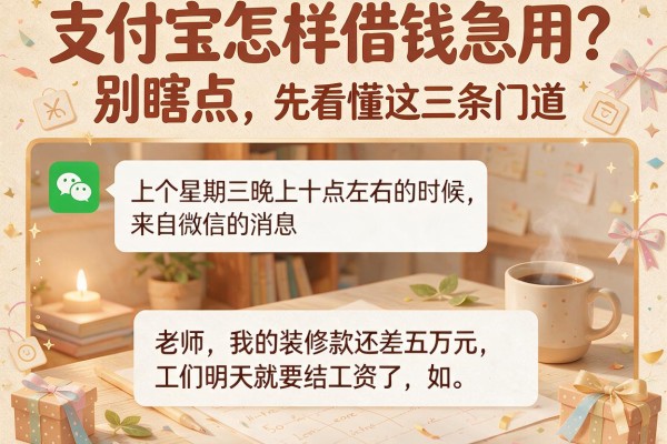 支付宝怎样借钱急用？别瞎点，先看懂这三条门道