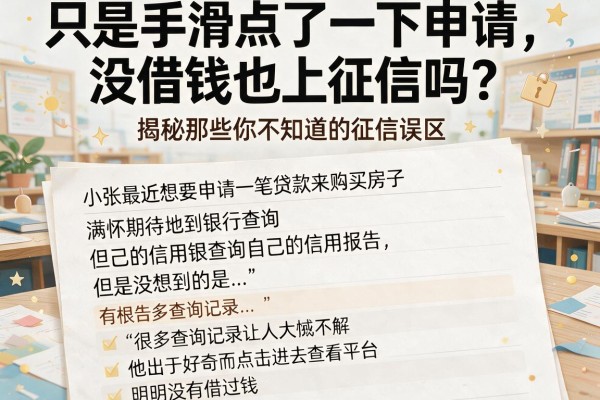只是手滑点了一下申请，没借钱也上征信吗？揭秘那些你不知道的征信误区
