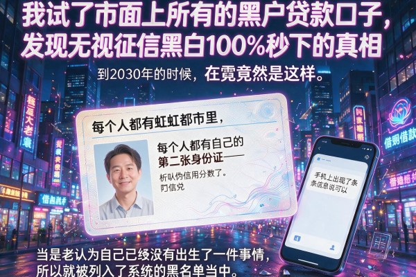 我试了市面上所有的黑户贷款口子，发现无视征信黑白100%秒下的真相竟然是这样
