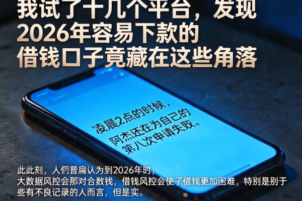 我试了十几个平台,发现2026年容易下款的借钱口子竟藏在这些角落