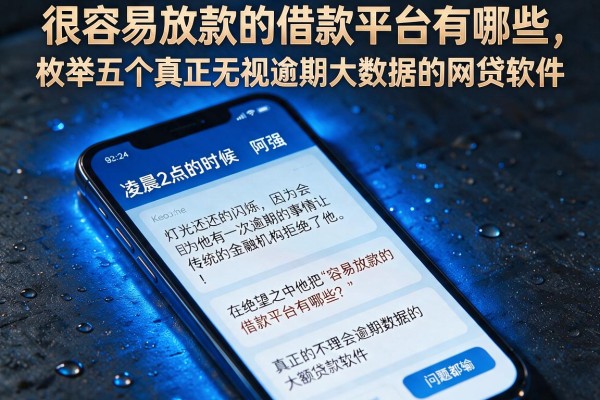 很容易放款的借款平台有哪些，枚举五个真正无视逾期大数据的网贷软件