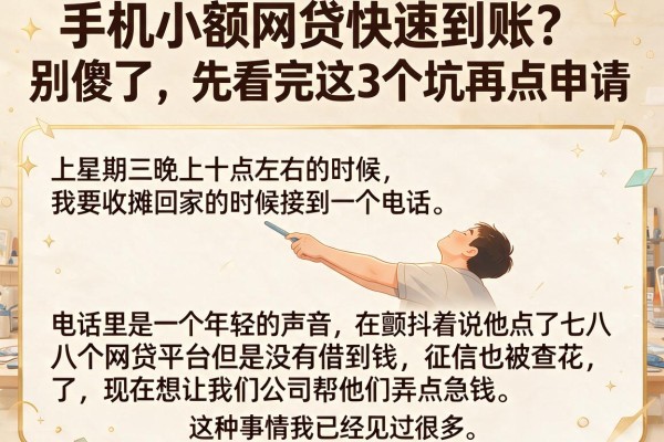 手机小额网贷快速到账？别傻了，先看完这3个坑再点申请