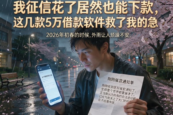 我征信花了居然也能下款，这几款5万借款软件救了我的急