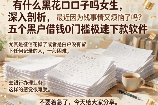 有什么黑花口子吗女生，深入剖析五个黑户借钱0门槛极速下款软件
