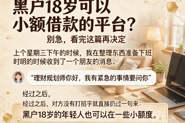 黑户18岁可以小额借款的平台？别急，看完这篇再决定