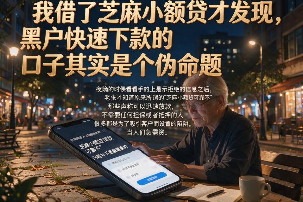 我借了芝麻小额贷才发现，黑户快速下款的口子其实是个伪命题