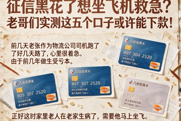 征信黑花了想坐飞机救急？老哥们实测这五个口子或许能下款！