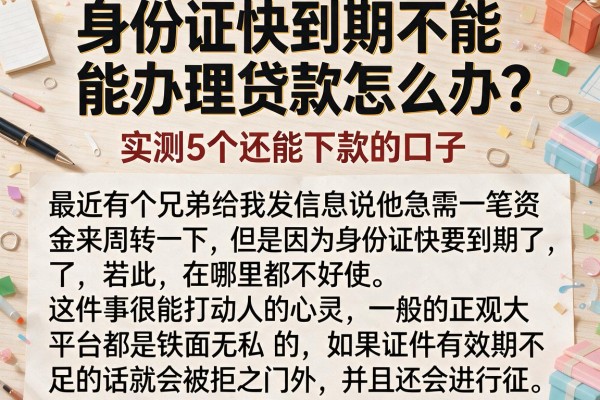 身份证快到期不能办理贷款怎么办?实测5个还能下款的口子