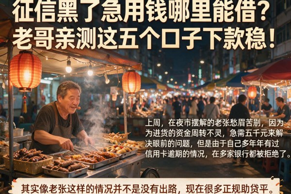 征信黑了急用钱哪里能借？老哥亲测这五个口子下款稳！