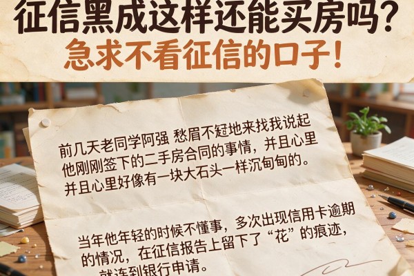 征信黑成这样还能买房吗？急求不看征信的口子！