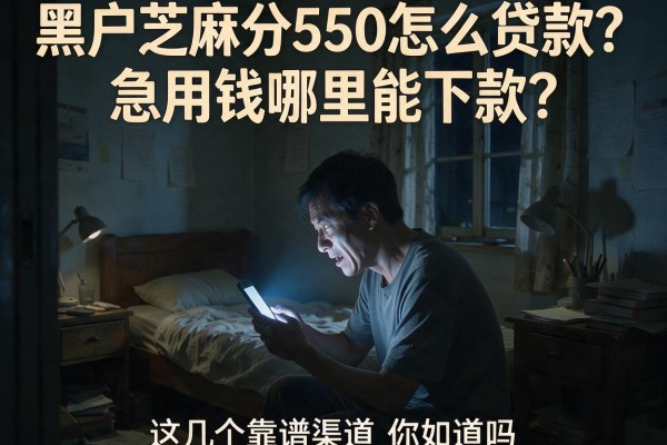 黑户芝麻分550怎么贷款？急用钱哪里能下款？这几个靠谱渠道你知道吗