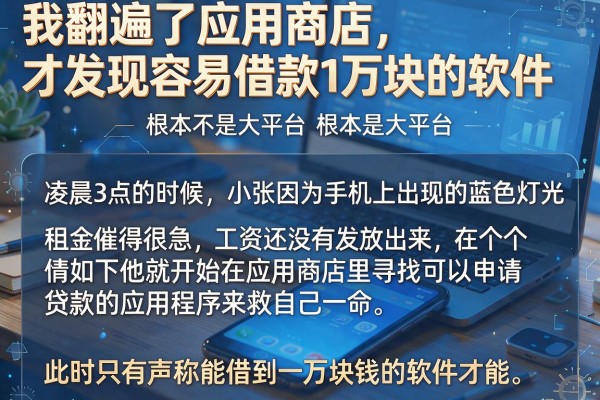 我翻遍了应用商店，才发现容易借款1万块的软件根本不是大平台