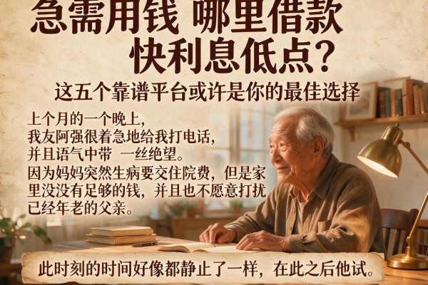 急需用钱哪里借款快利息低点？这五个靠谱平台或许是你的最佳选择