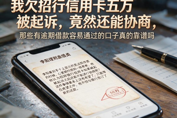 我欠招行信用卡五万被起诉，竟然还能协商，那些有逾期借款容易通过的口子真的靠谱吗