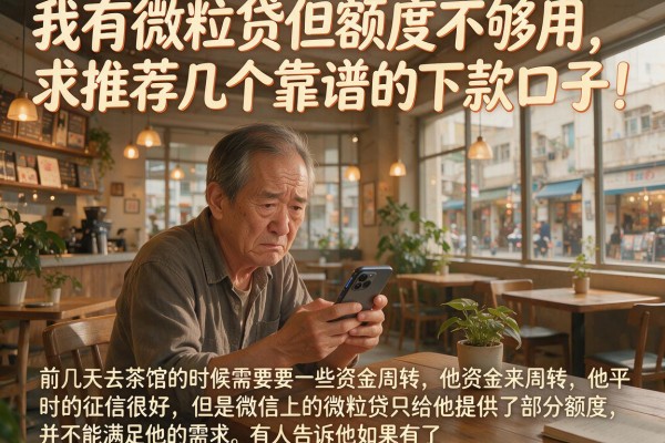 我有微粒贷但额度不够用,求推荐几个靠谱的下款口子!