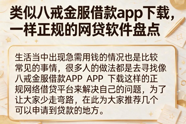 类似八戒金服借款app下载一样正规的网贷软件盘点