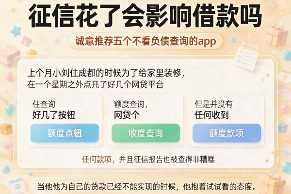 征信花了会影响借款吗，诚意推荐五个不看负债查询的app
