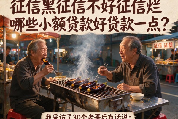 征信黑征信不好征信烂哪些小额贷款好贷款一点？我采访了30个老哥后有话说