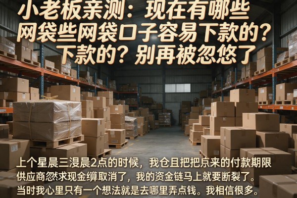 小老板亲测：现在有哪些网袋口子容易下款的？别再被忽悠了