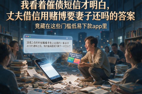 我看着催债短信才明白,丈夫借信用卡赌博要妻子还吗的答案,竟藏在这些门槛低易下款app里