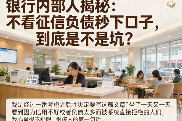 银行内部人揭秘：不看征信负债秒下口子，到底是不是坑？