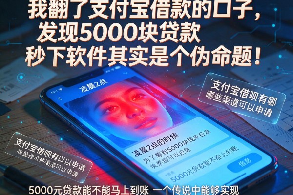 我翻了支付宝借款的口子，发现5000块贷款秒下软件其实是个伪命题