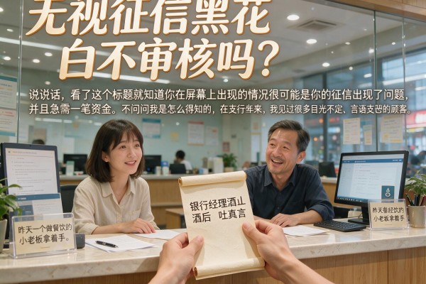 无视征信黑花白不审核吗？银行经理酒后吐真言