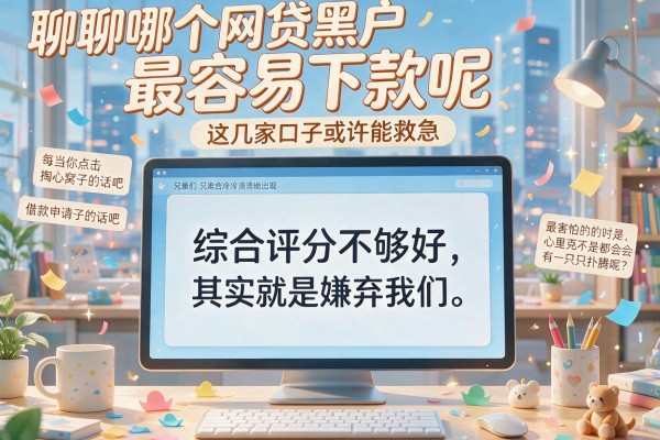 聊聊哪个网贷黑户最容易下款呢，这几家口子或许能救急