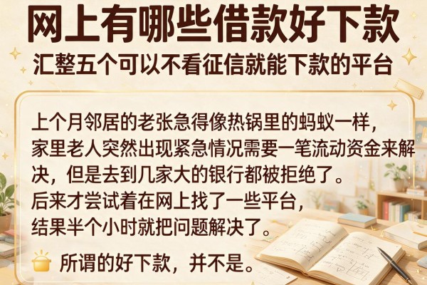网上有哪些借款好下款，汇整五个可以不看征信就能下款的平台