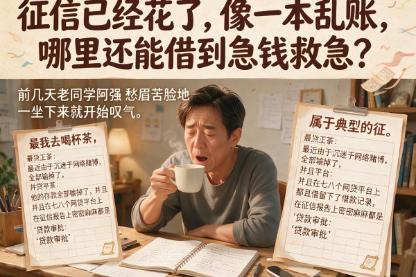 征信已经花了，像一本乱账，哪里还能借到急钱救急？