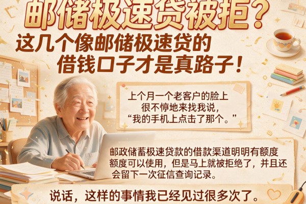 邮储极速贷被拒？这几个像邮储极速贷的借钱口子才是真路子