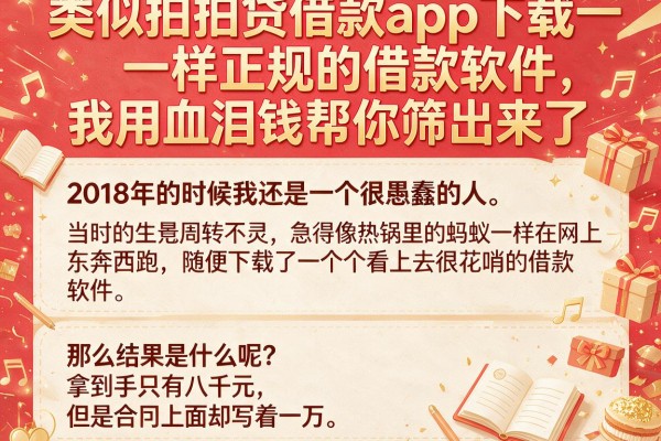 类似拍拍贷借款app下载一样正规的借款软件，我用血泪钱帮你筛出来了