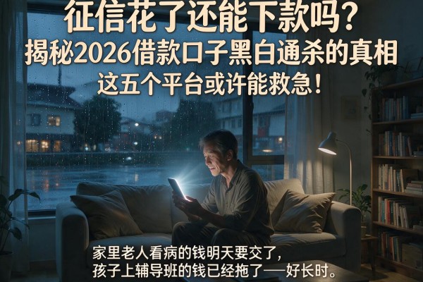 征信花了还能下款吗？揭秘2026借款口子黑白通杀的真相，这五个平台或许能救急！