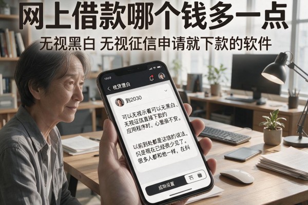 网上借款哪个钱多一点，梳理五个无视黑白无视征信申请就下款的软件