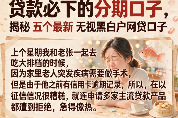 贷款必下的分期口子，揭秘五个最新无视黑白户网贷口子