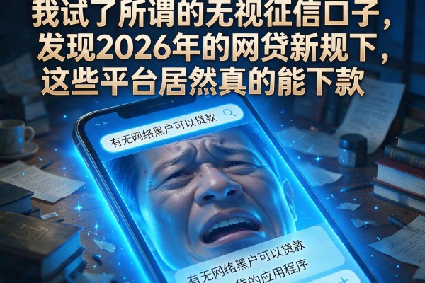 我试了所谓的无视征信口子,发现2026年的网贷新规下,这些平台居然真的能下款