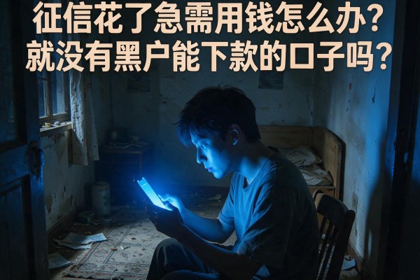 征信花了急需用钱怎么办？就没有黑户能下款的口子吗？这几个平台或许能救急