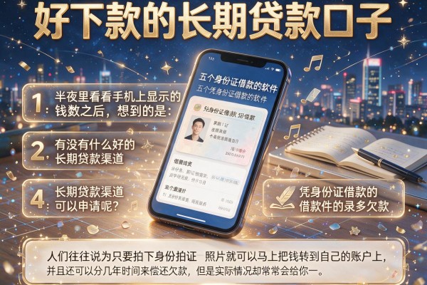 好下款的长期贷款口子，详尽说明五个凭身份证借款的软件