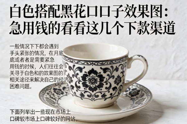 白色搭配黑花口子效果图：急用钱的看看这几个下款渠道