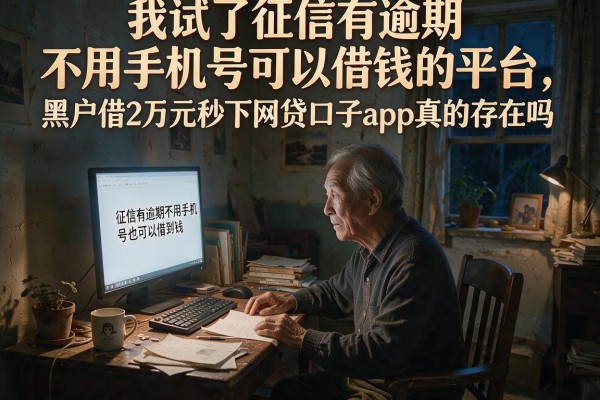 我试了征信有逾期不用手机号可以借钱的平台，黑户借2万元秒下网贷口子app真的存在吗