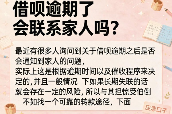 借呗逾期了会联系家人吗？盘点几个审核宽松的应急口子