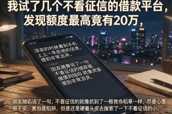 我试了几个不看征信的借款平台，发现额度最高竟有20万