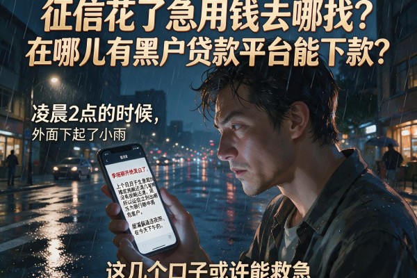 征信花了急用钱去哪找？在哪儿有黑户贷款平台能下款？这几个口子或许能救急